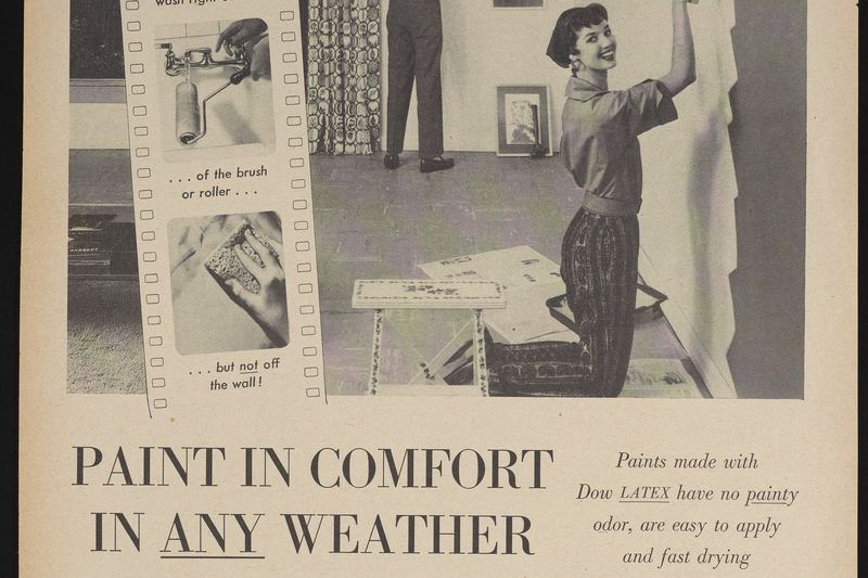 Historic poster about painting in any weather